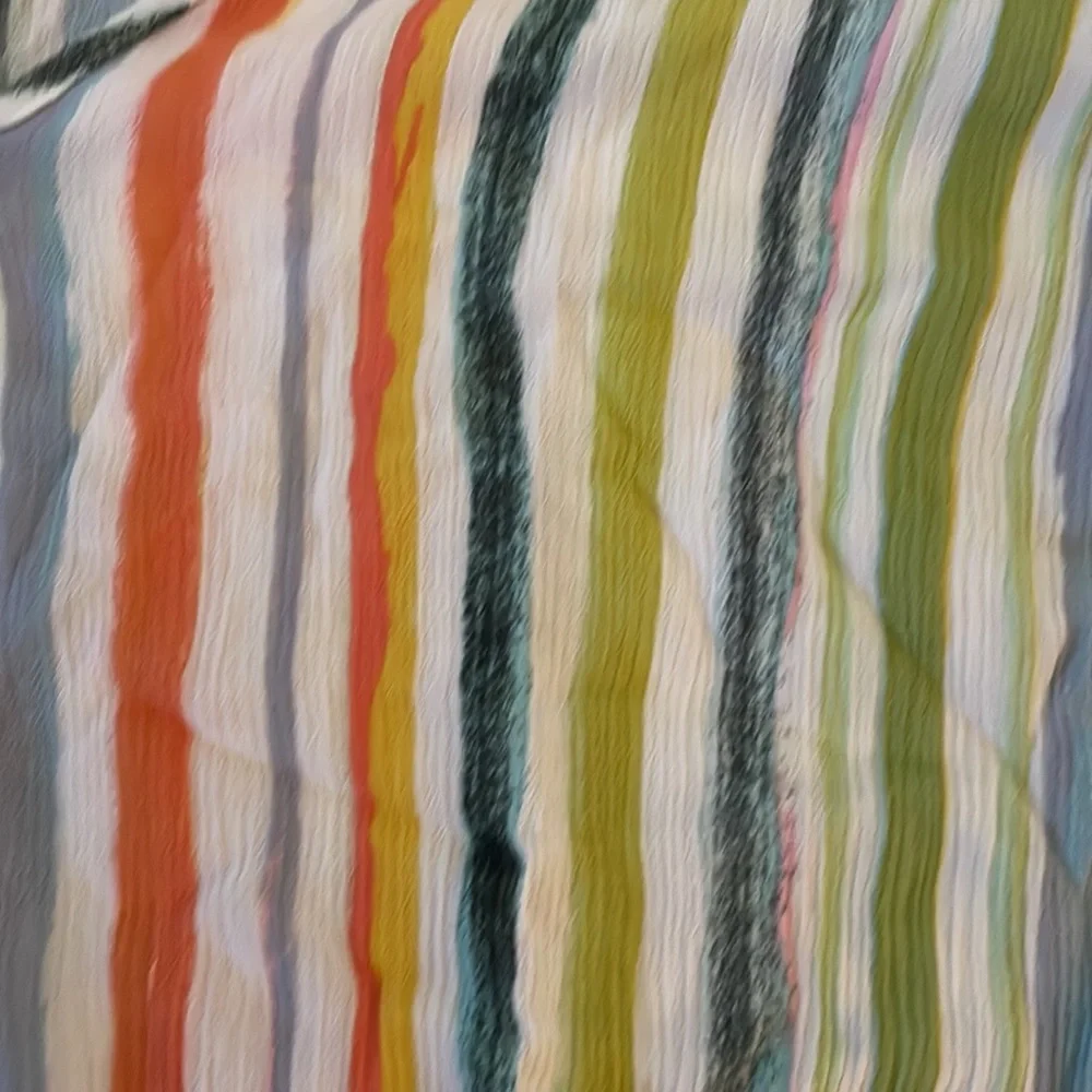 Striped Button-Front Blouse - Picture 3 of 4